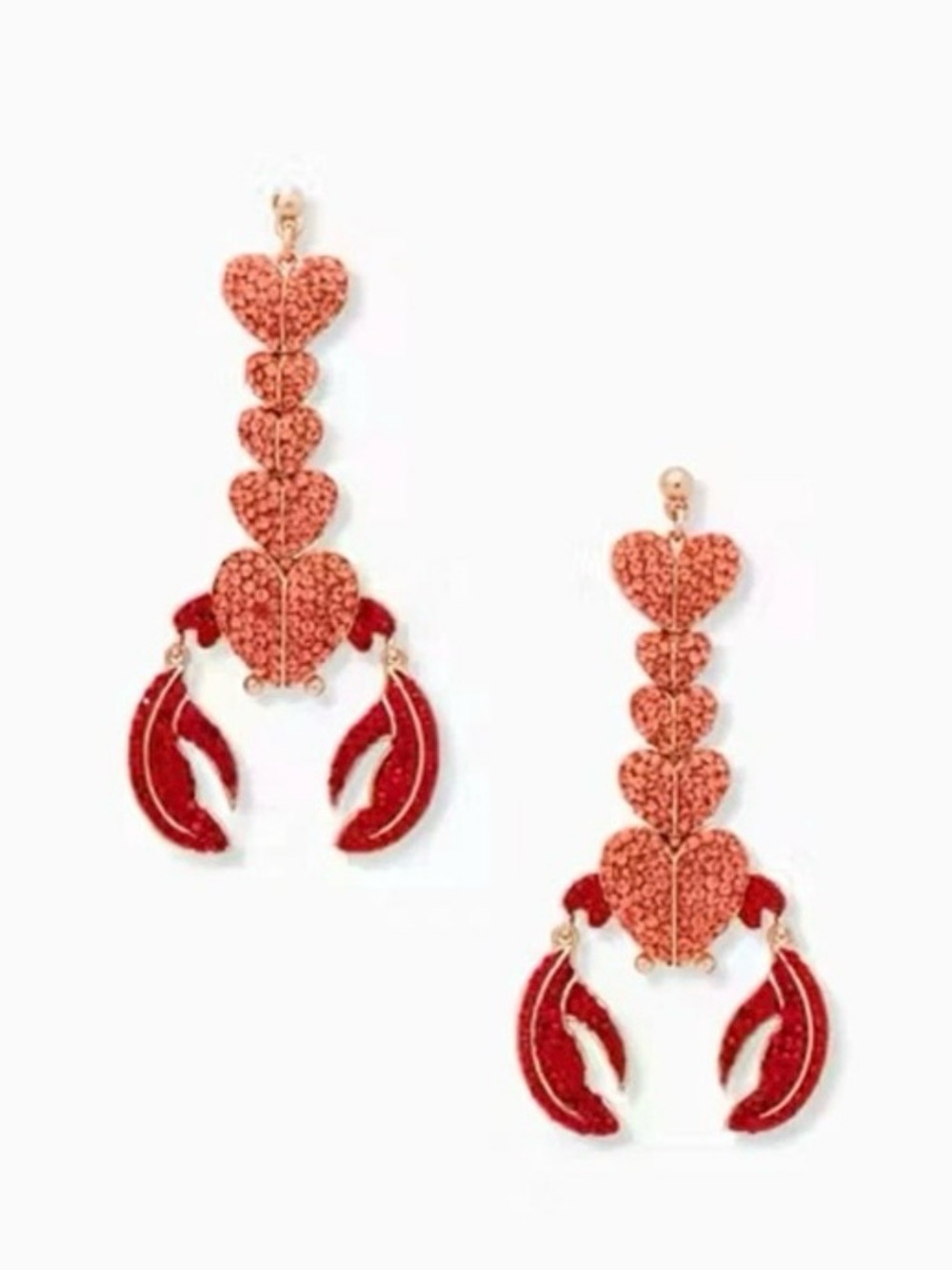 Kate Spade 🦞 lobster Heart Dangle Earrings - Women's Jewelry - Picture 3 of 3